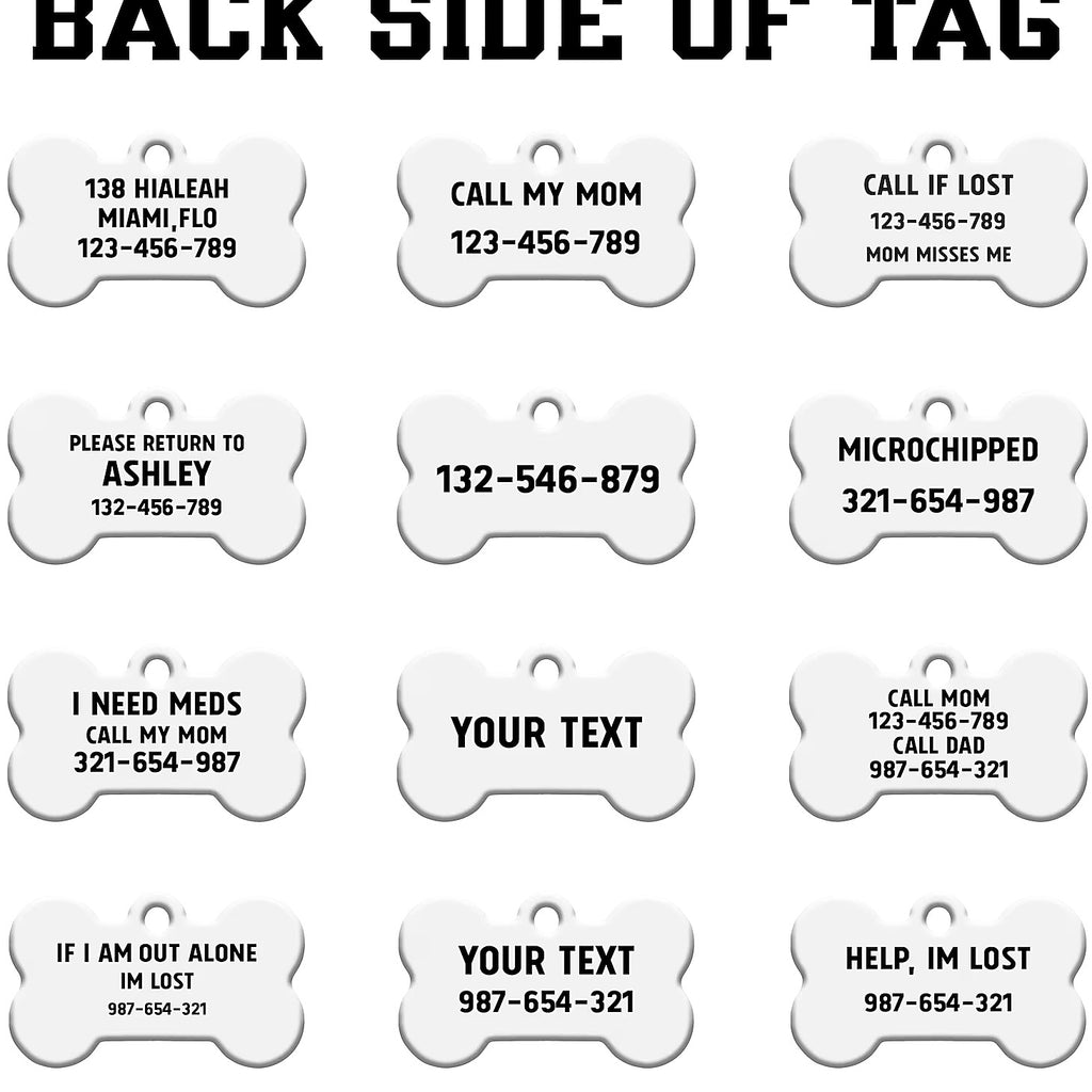 Custom Engraved Pet ID Tag – Personalized Name & Contact Info