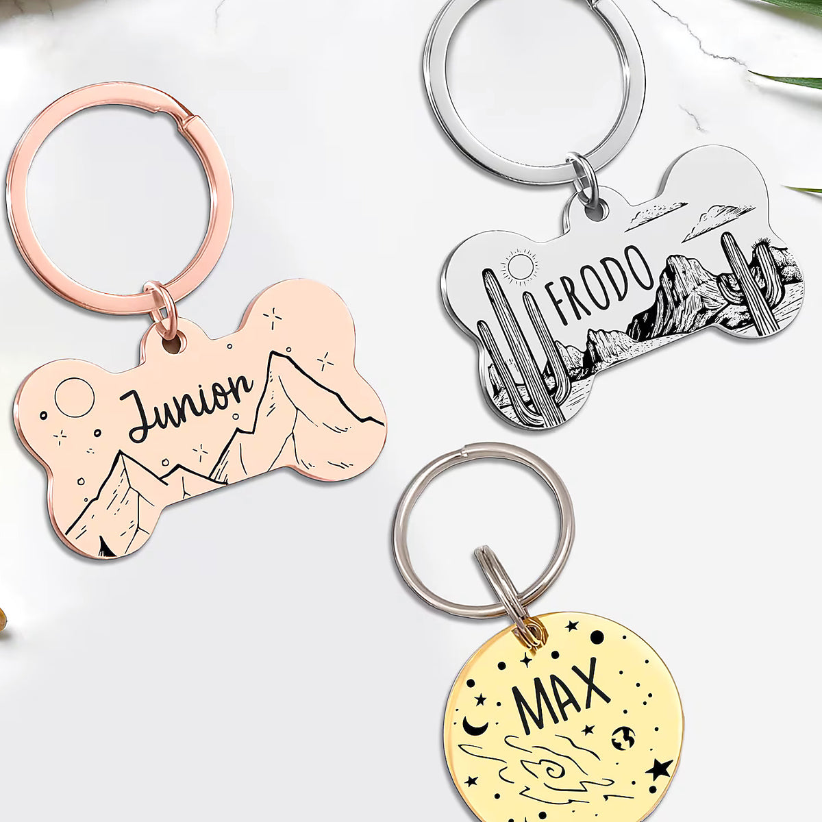 Custom Engraved Pet ID Tag – Personalized Name & Contact Info