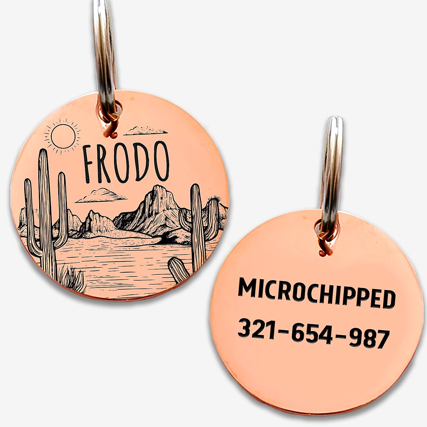 Custom Engraved Pet ID Tag – Personalized Name & Contact Info