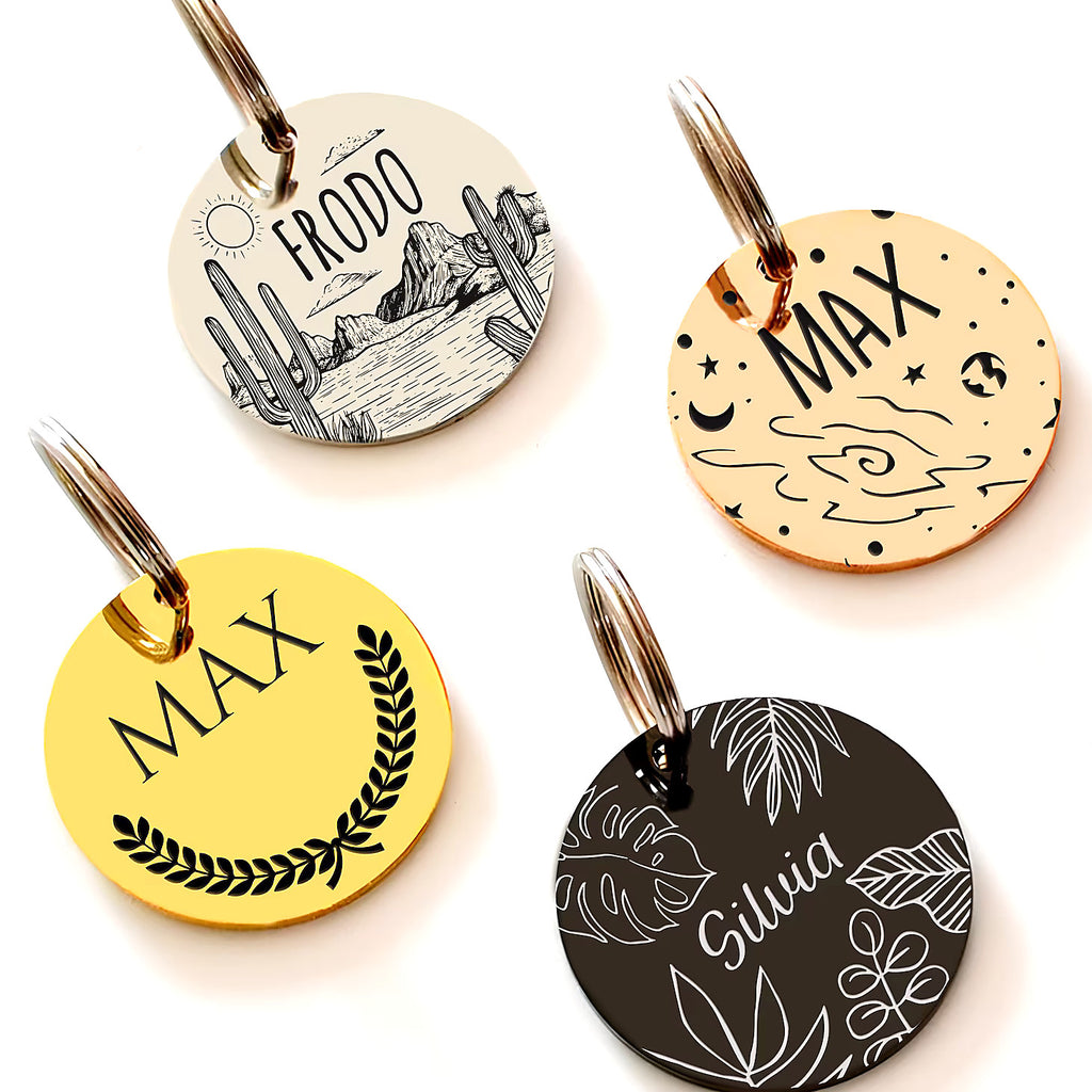 Custom Engraved Pet ID Tag – Personalized Name & Contact Info