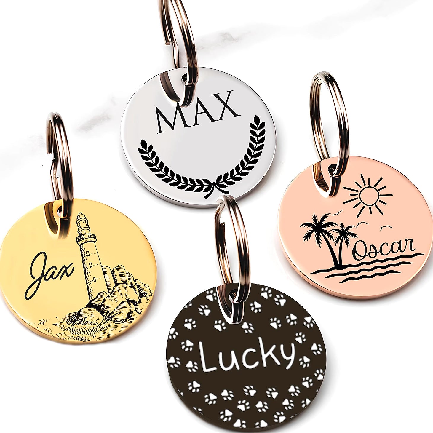 Custom Engraved Pet ID Tag – Personalized Name & Contact Info