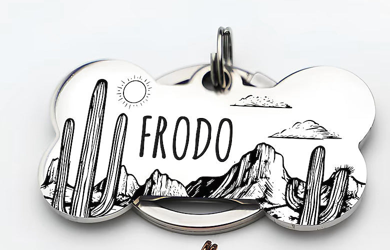 Custom Engraved Pet ID Tag – Personalized Name & Contact Info